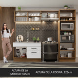 Combo completo de Cocina 270cm Marrón/Blanco Agata Madesa 05
