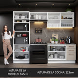 Combo completo de Cocina 270cm Blanco/Crema Agata Madesa 07