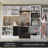 Combo de Cocina 270 cm Agata Blanco/Negro 08