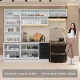 Combo completo de Cocina con Cristalero 270 cm Madesa Agata BN 11