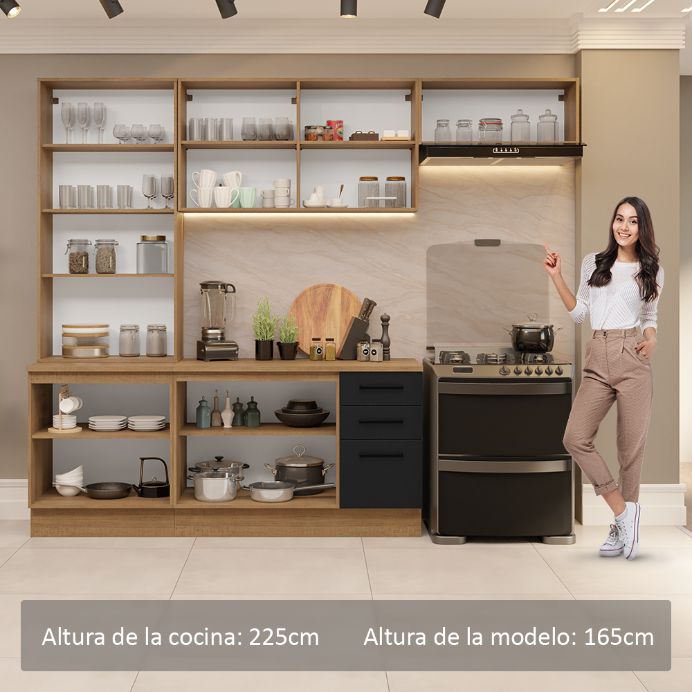 Combo completo de Cocina Madesa Agata 270cm MN 11