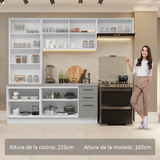 Combo completo de Cocina con Cristalero 270 cm Madesa Agata BG 11