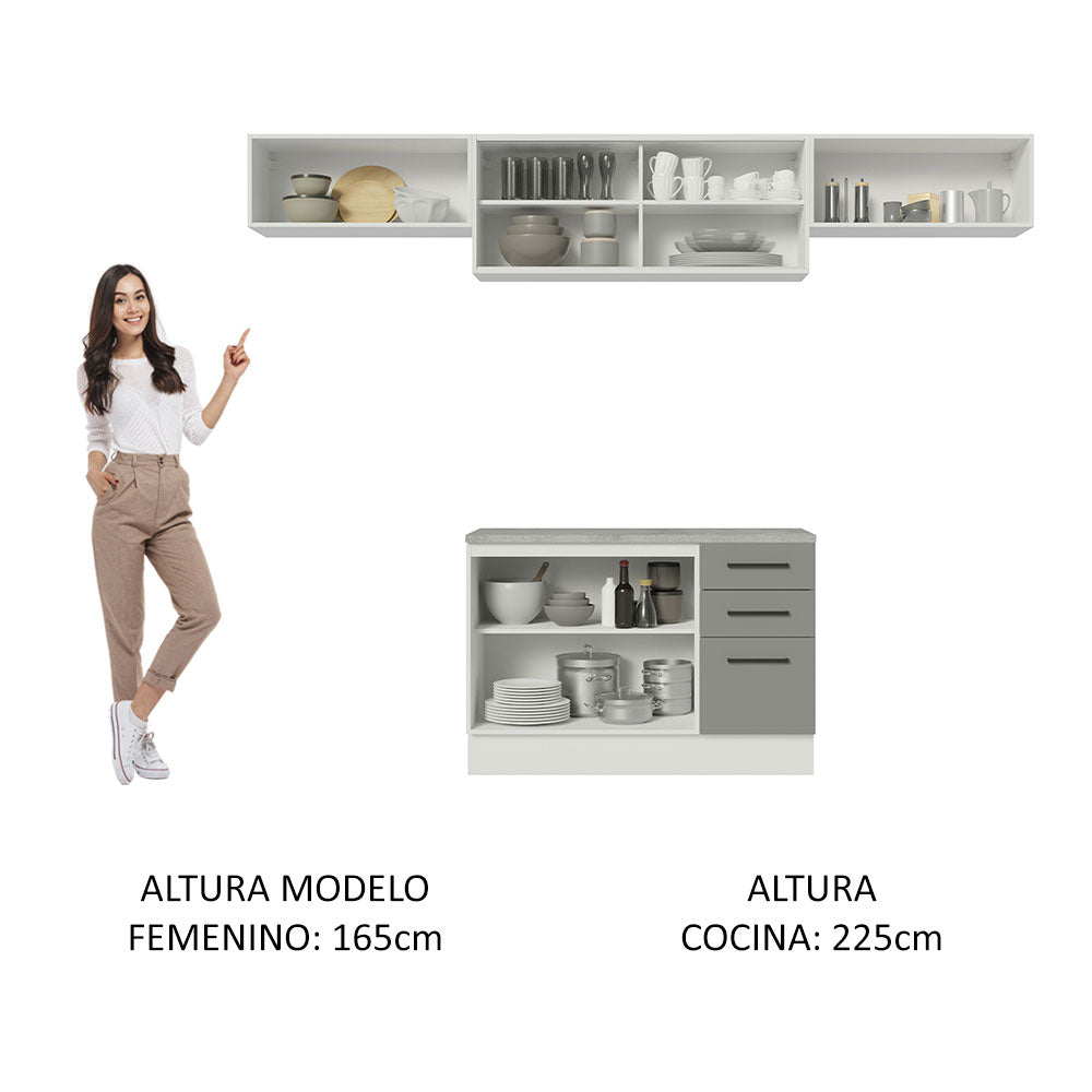 Combo completo de Cocina Madesa Agata 280cm BG 04