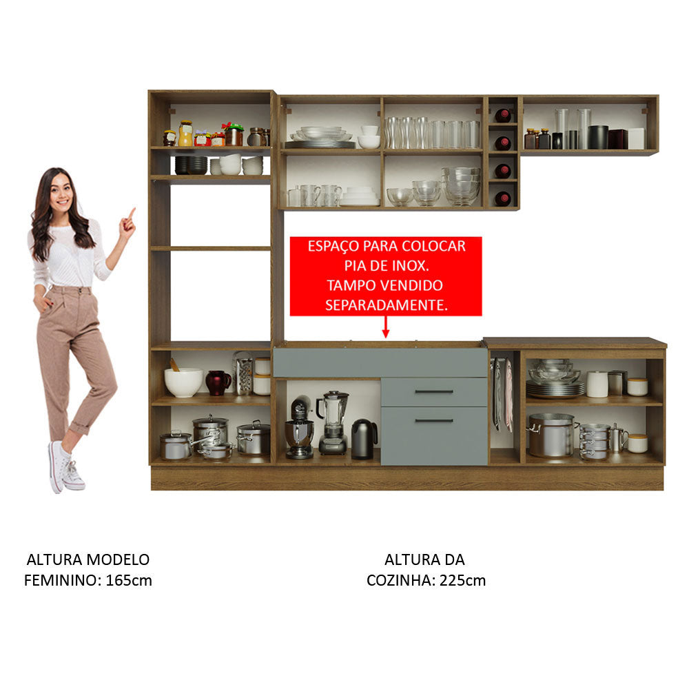 Combo completo de Cocina Madesa Agata 290cm MG 01