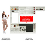 Combo completo de cocina 290cm Blanco/Negro Agata Madesa 02