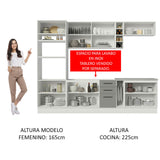 Combo completo de Cocina Madesa Agata 290cm BG 05