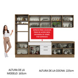Combo completo de Cocina 310cm Marrón/Blanco Agata Madesa 02