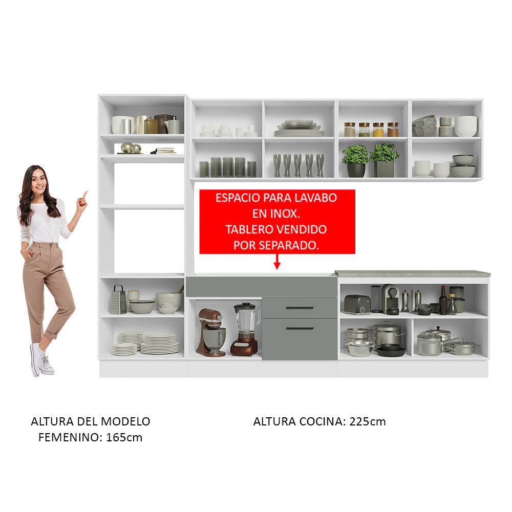 Combo completo de Cocina Madesa Agata 310cm BG 02