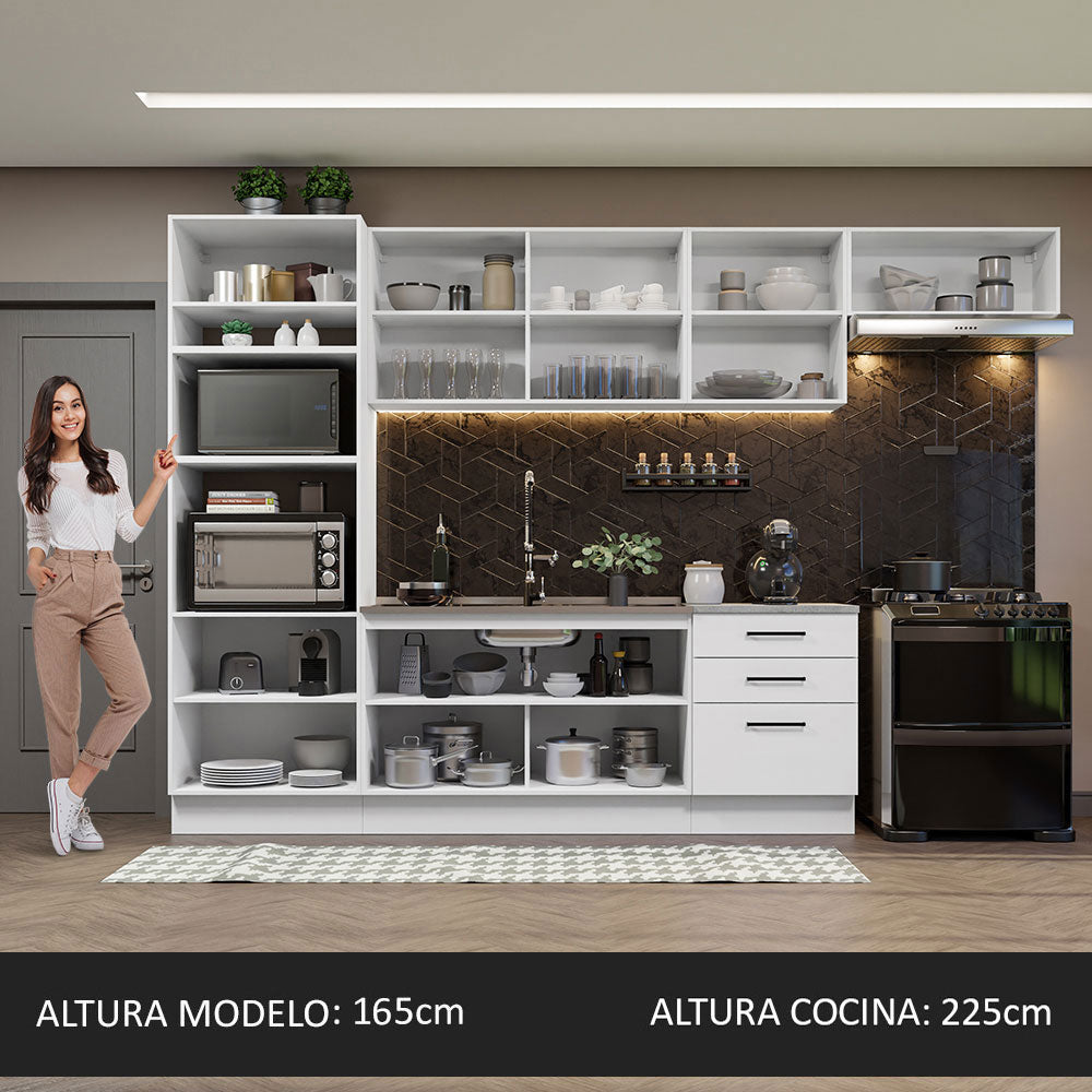 Combo completo de Cocina 330cm Agata Madesa 01 Blanco