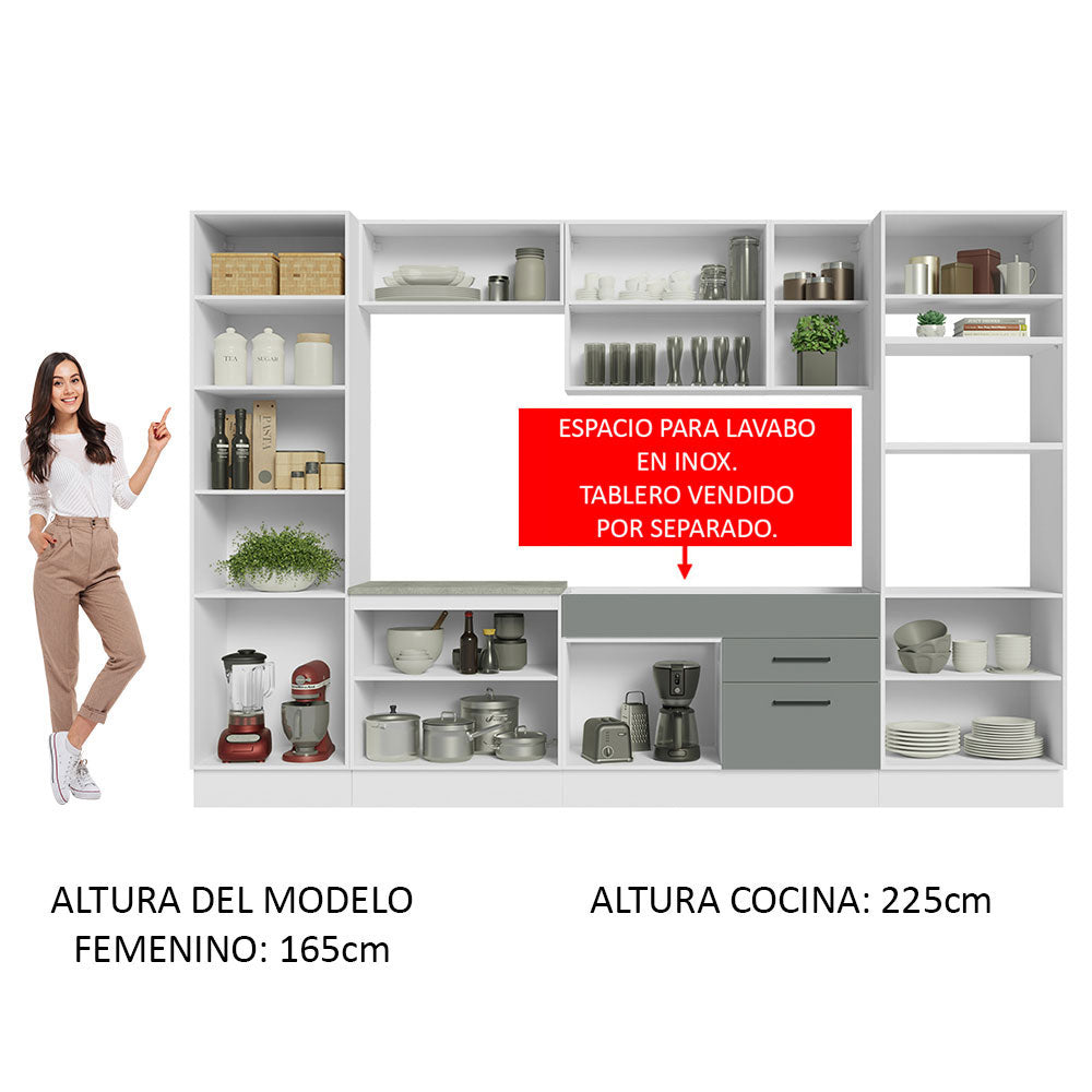 Combo completo de Cocina Madesa Agata 330cm BG 02