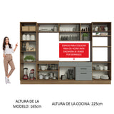 Combo completo de Cocina 330cm Marrón/Gris Agata Madesa 02