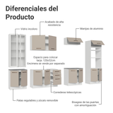 Combo completo de Cocina con Cristalero 340 cm Madesa Agata BC 01