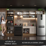 Combo completo de Cocina 350cm Marrón/Crema Agata Madesa 01