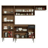Combo completo de Cocina 220 cm Marrón/Negro Deli Madesa 02