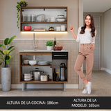 Combo de Cocina 105cm con Bacha de acero inoxidable MM/NN Emilly Madesa 04 MN