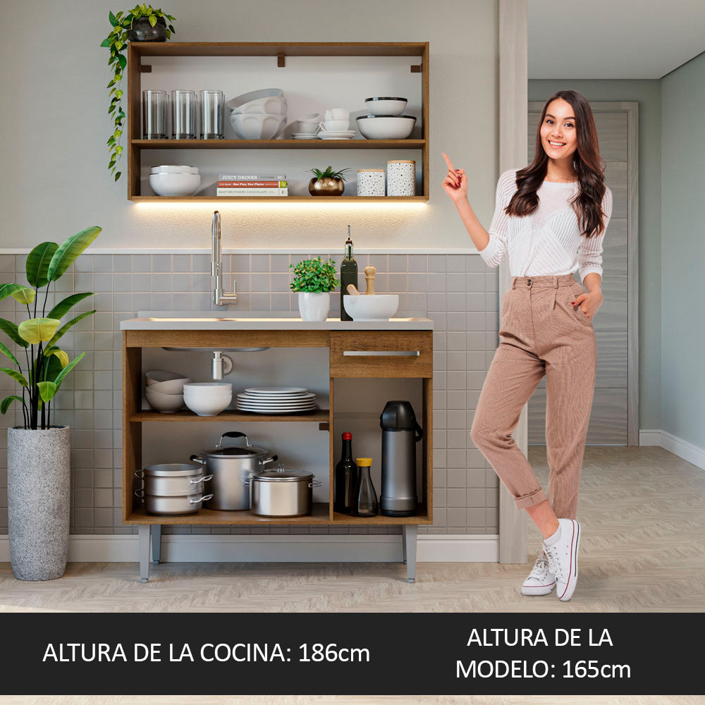 Combo de Cocina 105cm con Bacha de acero inoxidable MG Emilly Madesa 04 MG