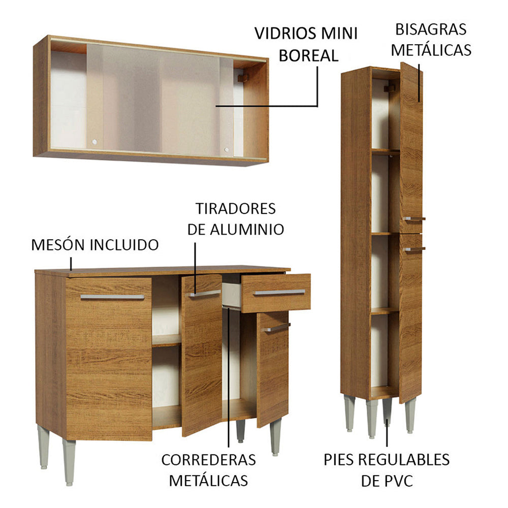 Combo de Cocina 137cm Emilly Force Madesa 02