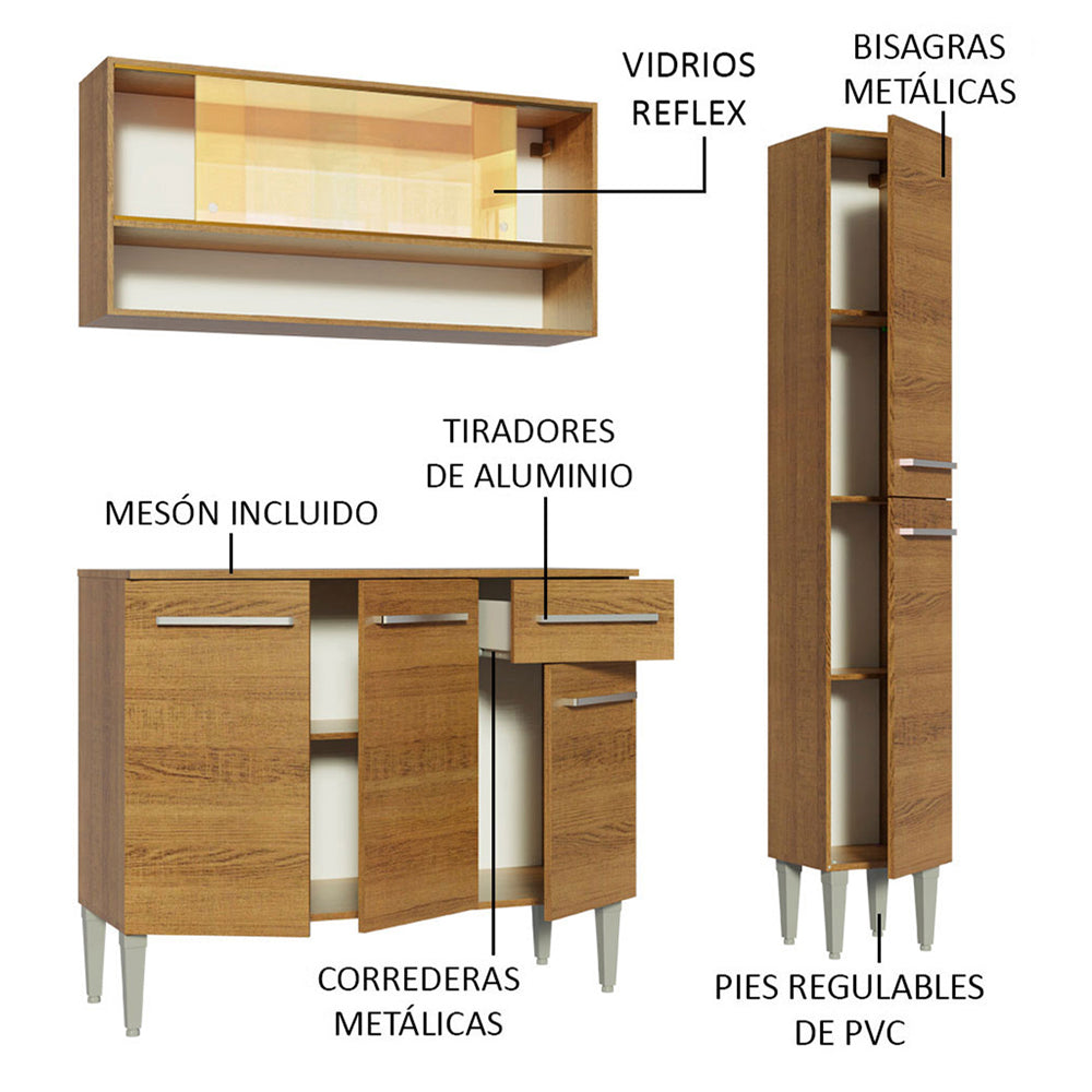 Combo de Cocina 137cm Emilly Art Madesa 04