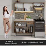 Combo de Cocina Madesa Emilly 165cm MM 05