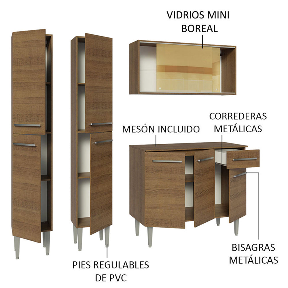 Combo de Cocina Madesa Emilly 169cm MM 09