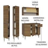 Combo de Cocina 169cm Sin Bacha de acero inoxidable Emilly Madesa 13
