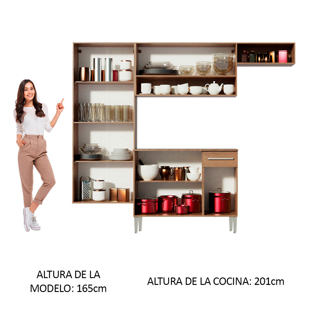 Combo completo de Cocina Madesa Emilly Fit 229cm MM 03