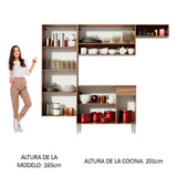 Combo completo de Cocina Madesa Emilly Fit 229cm MM 03