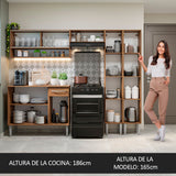 Combo completo de Cocina 229cm Emilly Madesa 04 - Marrón