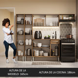 Combo completo de Cocina 229cm Marrón Emilly Madesa 08
