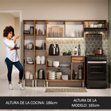 Combo completo de Cocina 229cm Emilly Madesa 09 - Marrón