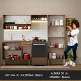 Combo completo de Cocina 229cm Con Bacha Emilly Madesa 10