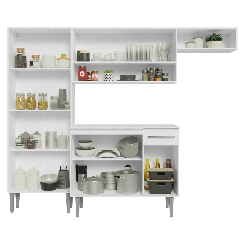 Cocina Compacta 229 cm Emilly Blanco 016
