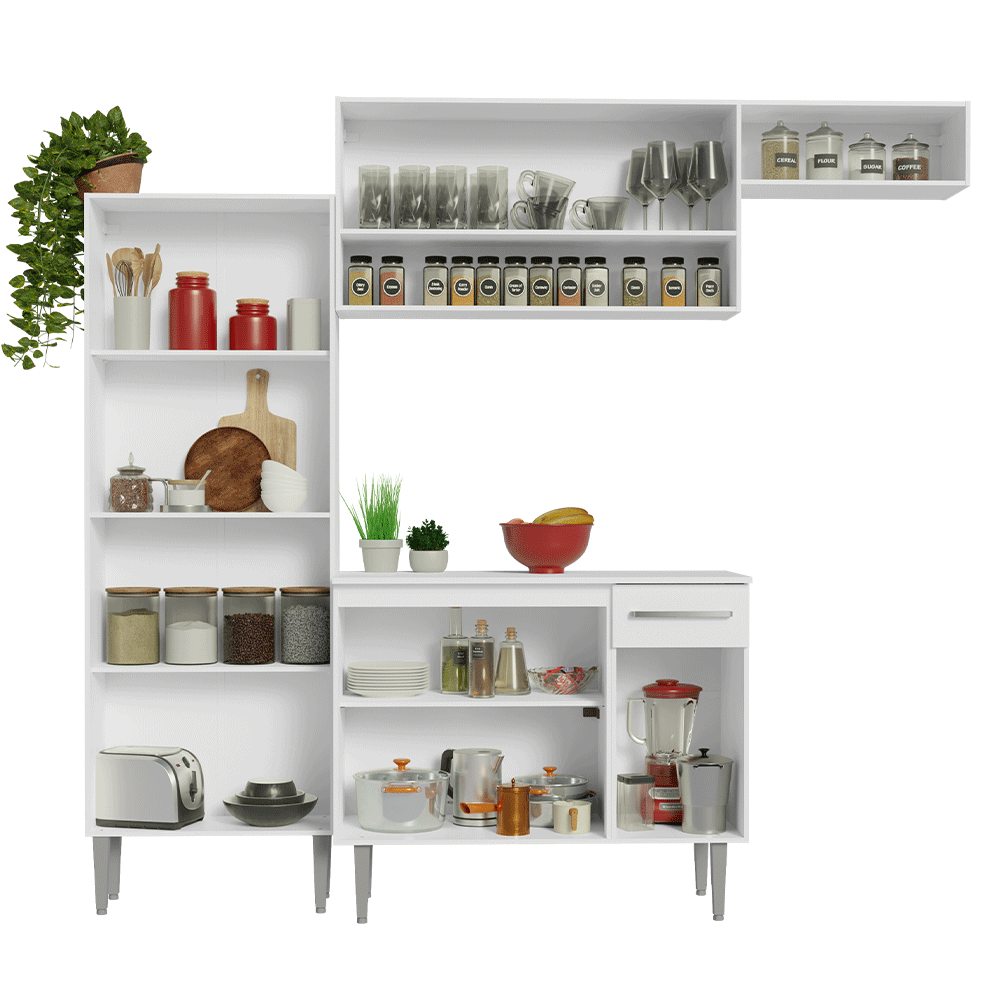 Combo completo de Cocina 229cm Blanco Emilly 18