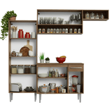 Combo completo de Cocina 229cm Marrón Emilly 18