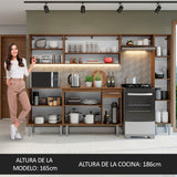 Combo completo de Cocina Madesa Emilly 261cm MM 09