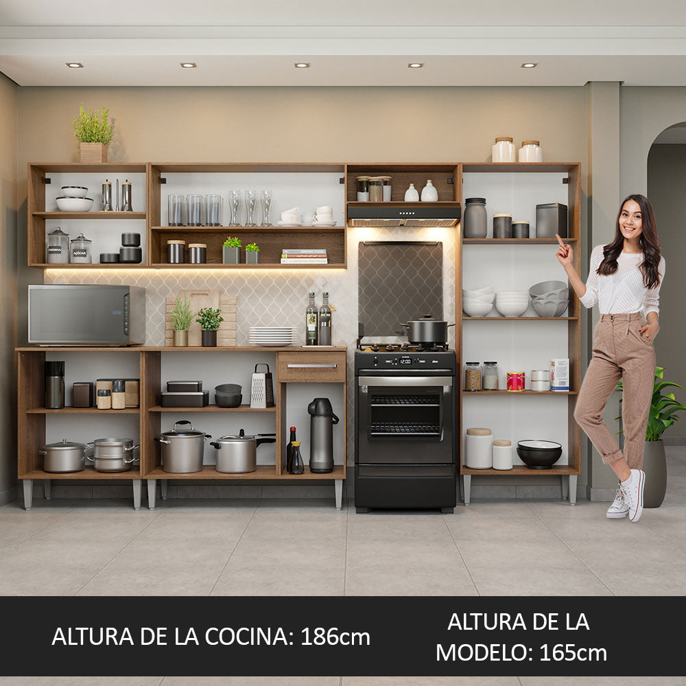 Combo completo de Cocina Madesa Emilly 293cm MG 01