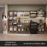 Combo completo de Cocina 293cm Marrón Emilly Madesa 04