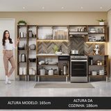 Combo completo de Cocina 293cm Con Bacha Emilly Madesa 06