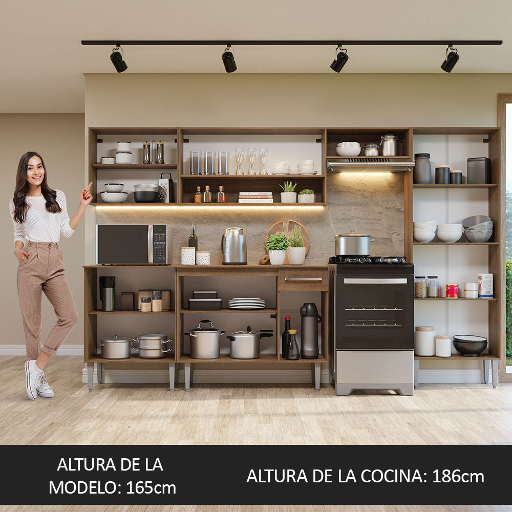 Combo completo de Cocina 293 cm Emilly Marrón 10