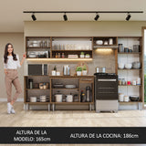 Combo completo de Cocina 293 cm Emilly Marrón 10