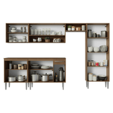 Cocina Compacta 293 cm Emilly Marrón/Gris 011