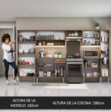 Combo completo de Cocina 325cm Emilly Joy Madesa 01 - Marrón/Negro