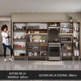 Combo Completo de Cocina 325 cm Gris/Marrón Emilly Joy Madesa 01