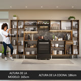 Combo completo de Cocina 325cm Marrón Emilly Madesa 03