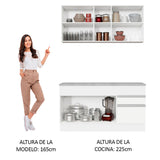 Combo de Cocina 150cm Glamy Madesa Blanco