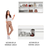 Combo de Cocina 150cm Glamy Madesa