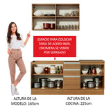 Combo de Cocina 180cm Marrón Milão Madesa 02