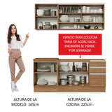 Combo de Cocina 180cm Marrón Glamy Madesa 06