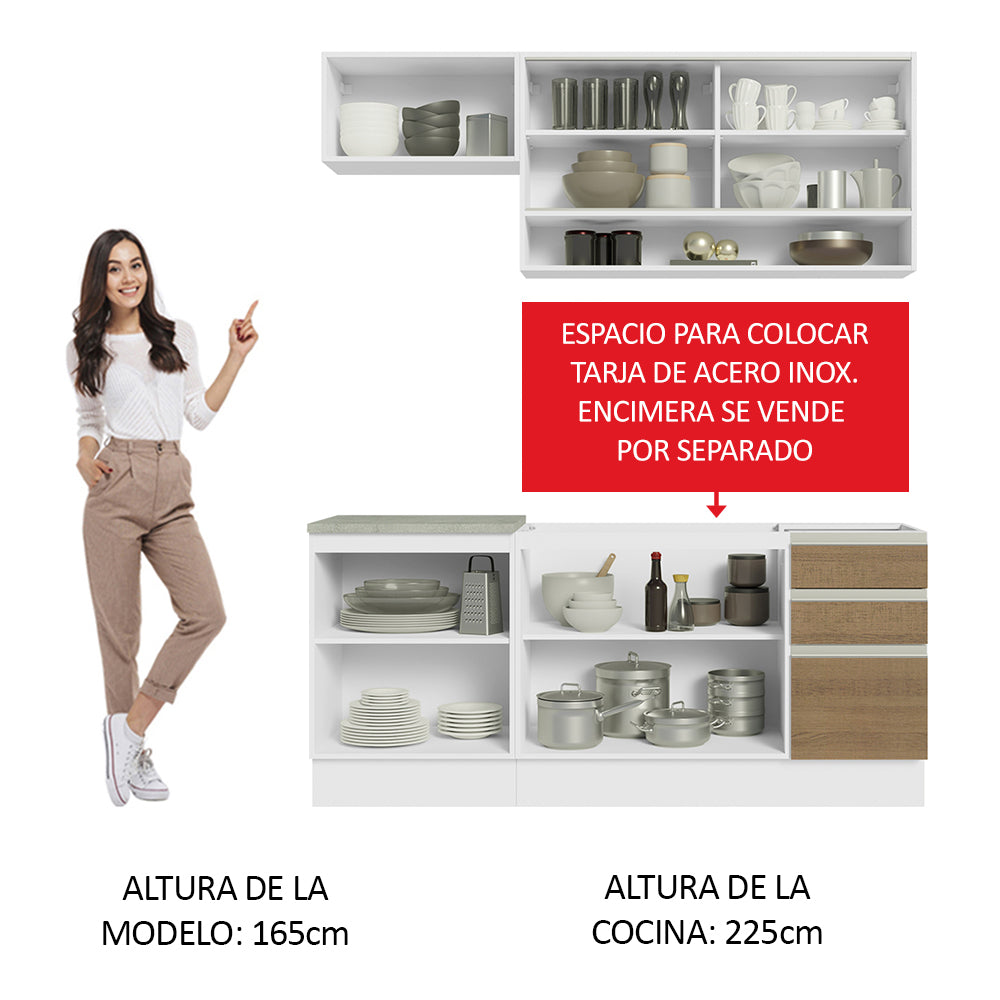 Combo de Cocina Modular Glamy Madesa 180cm BR 08