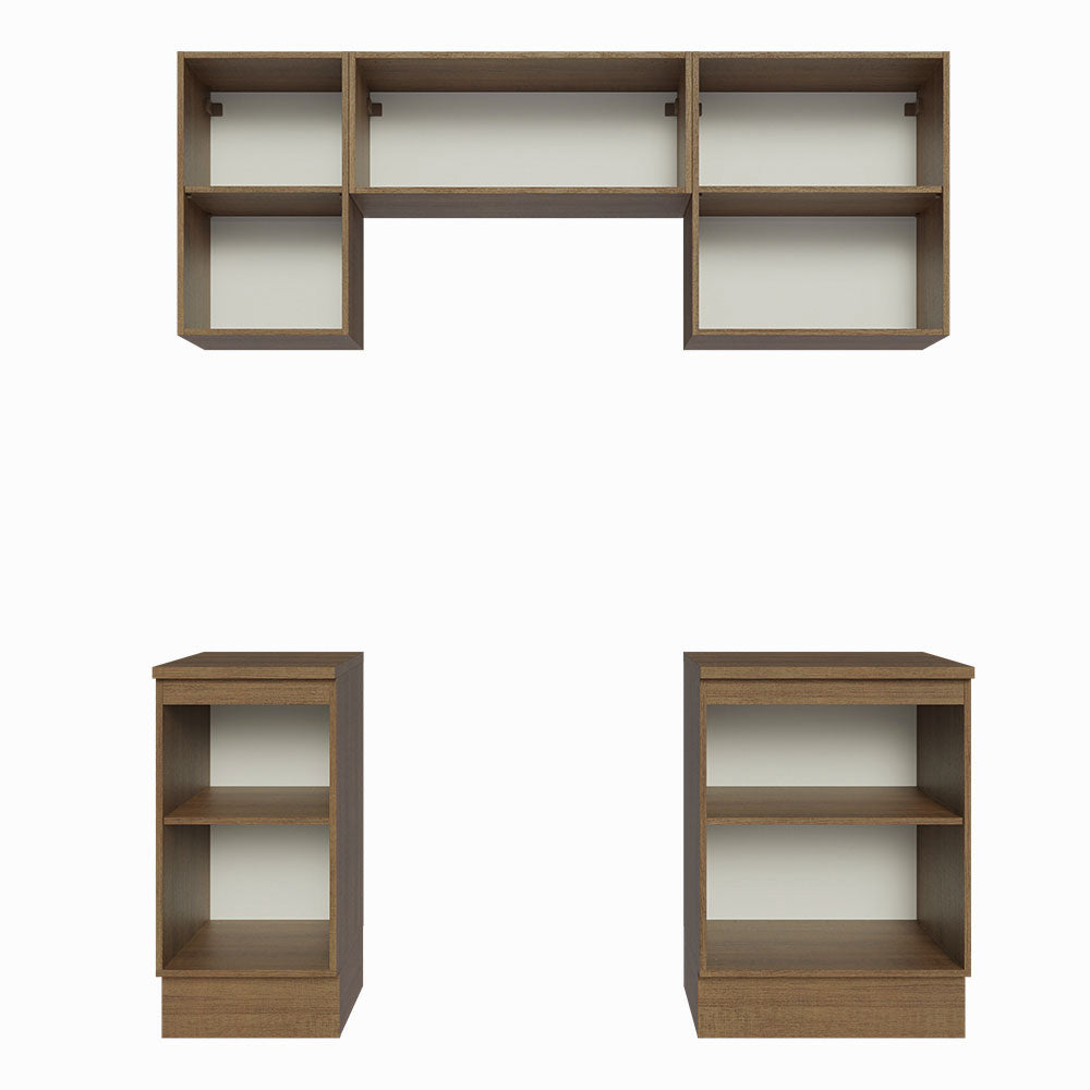 Combo de Cocina 180cm Madesa Glamy Marrón/Negro 12